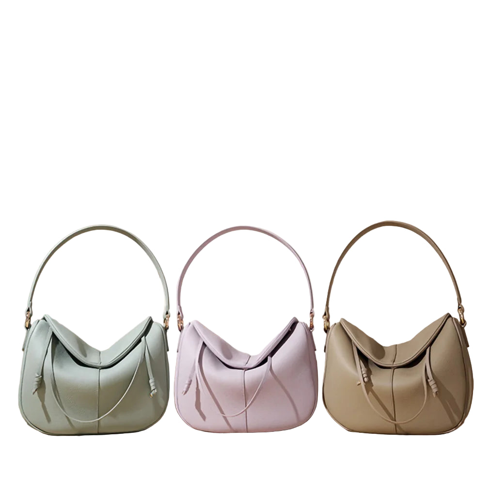 GENUINE LEATHER DUMPLING TOTE BAG