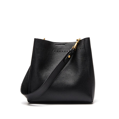 ZENCY Genuine Leather Bucket Bag