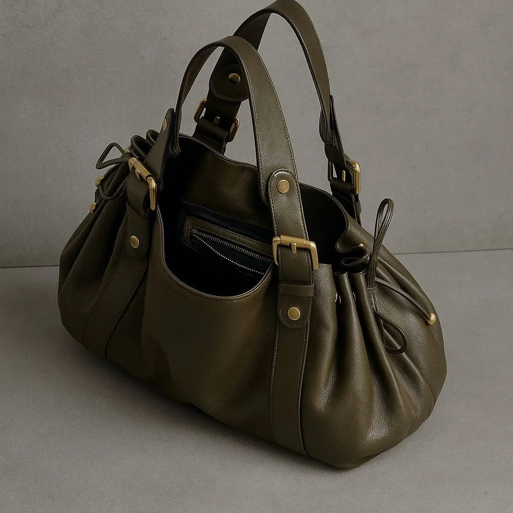 Vintage Soft Leather Tote Bag