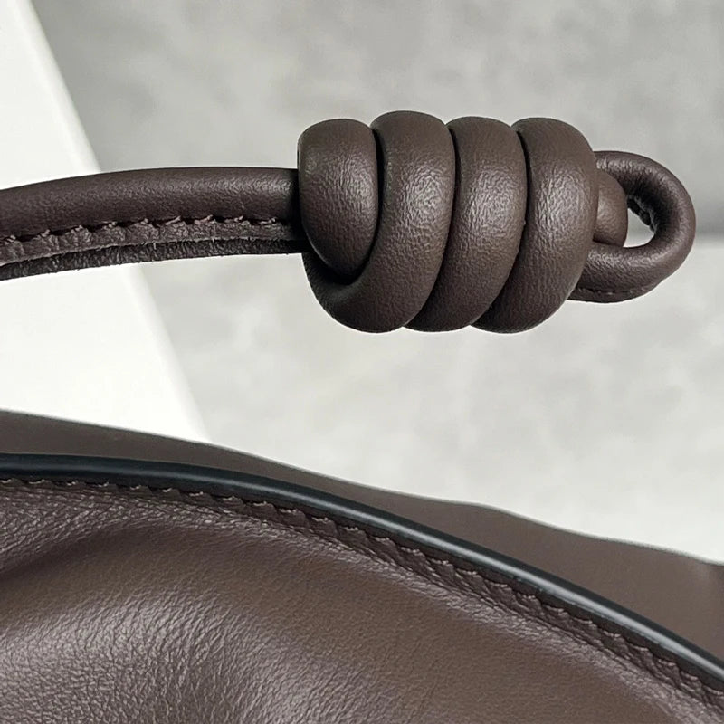 Luxury Cowhide Drawstring Bucket Bag