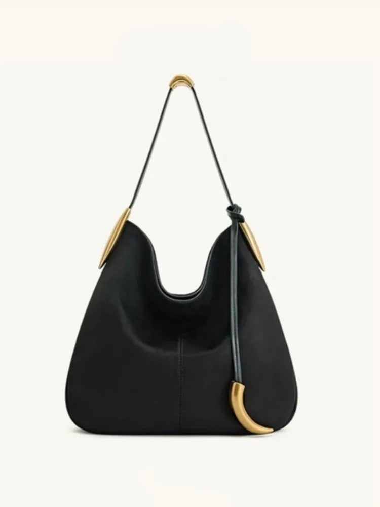 Nina Suede Armpit Bag