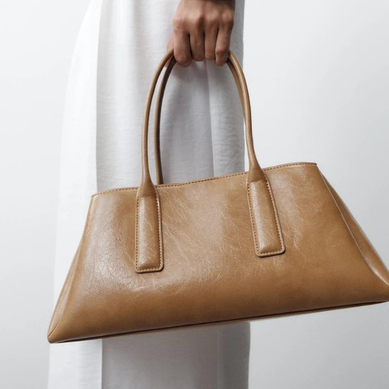 Crackle-Effect City Bag