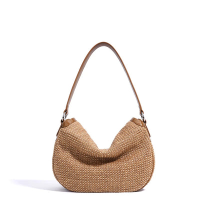 Women Grass Woven Shoulder Bag