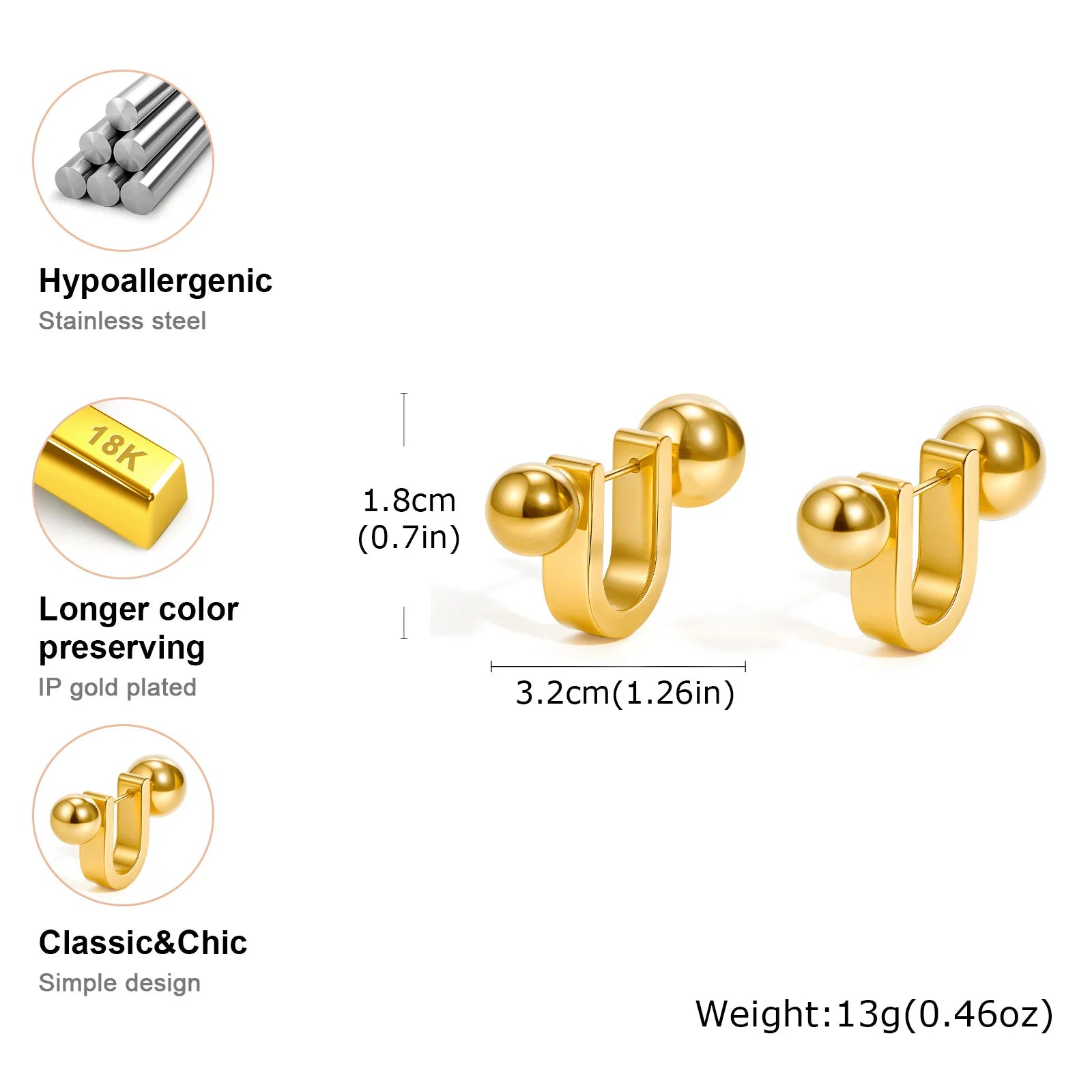 U-Shape Stainless Hoop