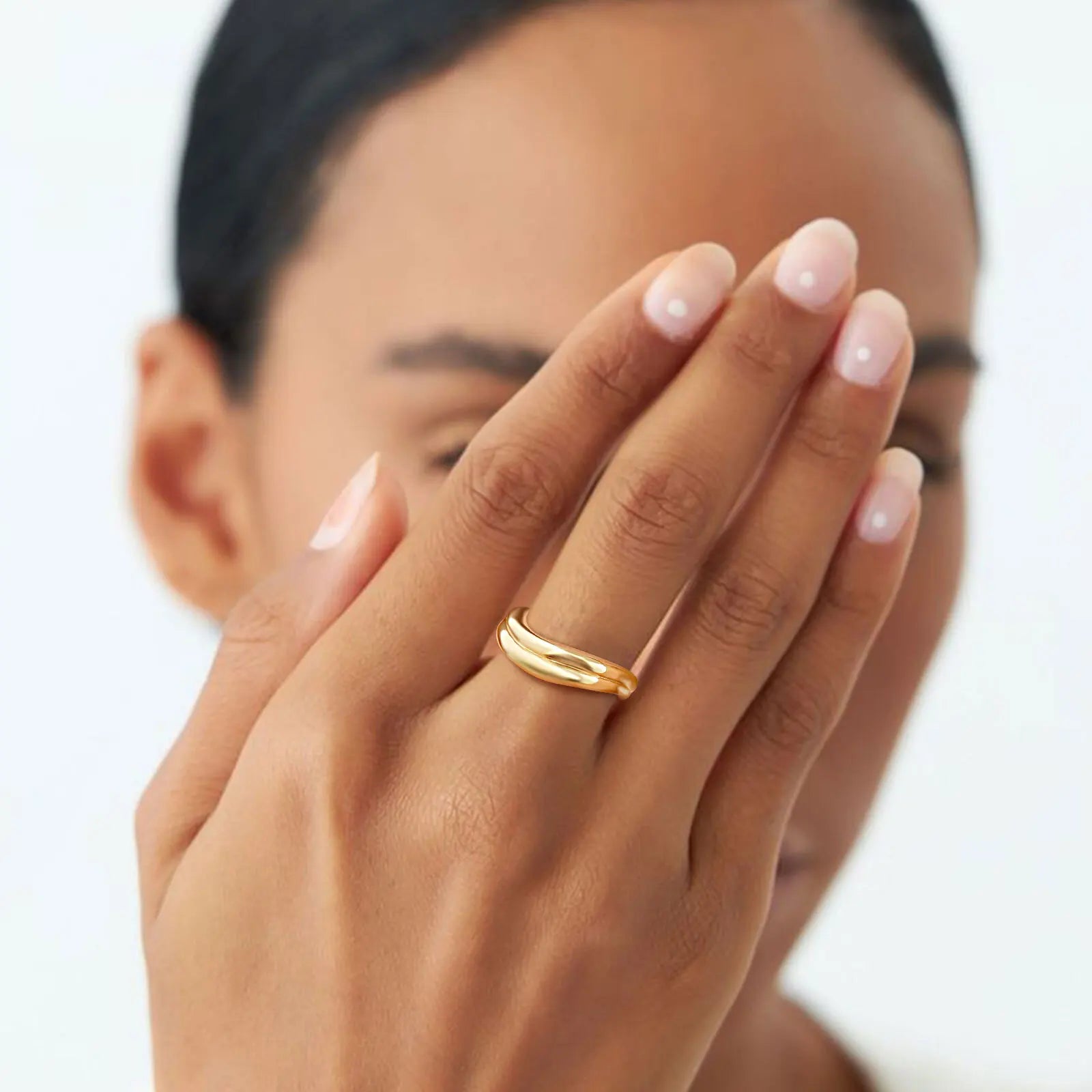 Golden Wavy Ring