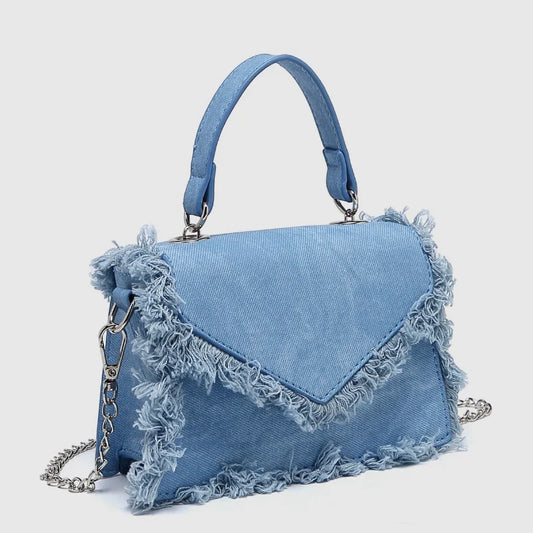 2025 Cross-Retro Mini Denim Tassel Crossbody Bag