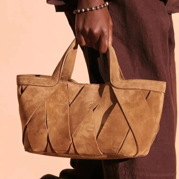 Mini Suede Shopper Bag