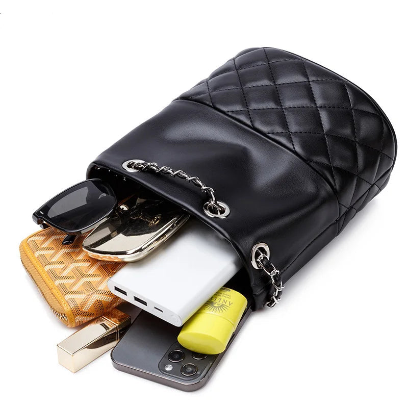 Luxe Diamond Bucket Bag