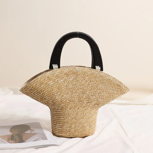 Straw Bucket Bag