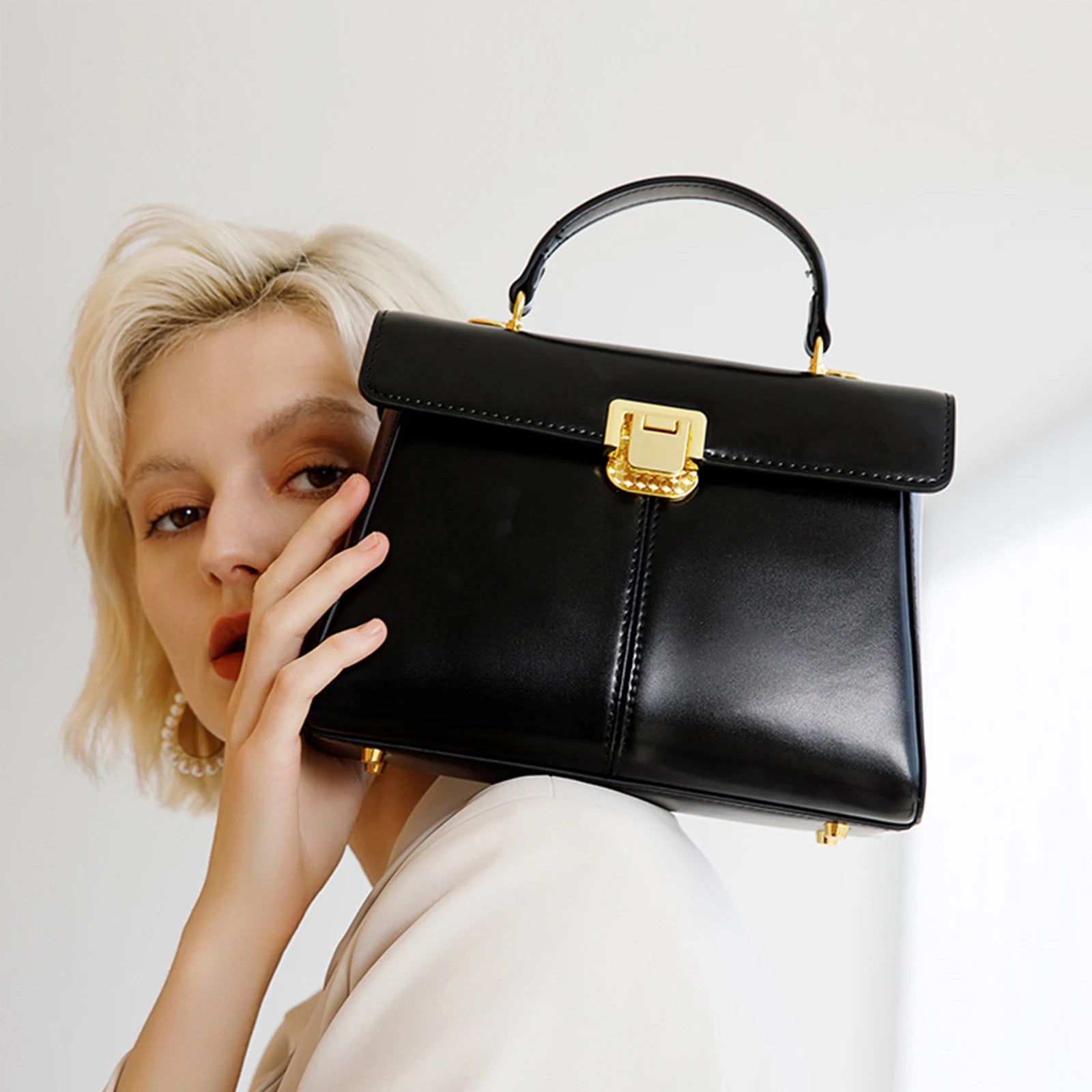 ITAMOOD GENUINE LEATHER CROSSBODY HANDBAG