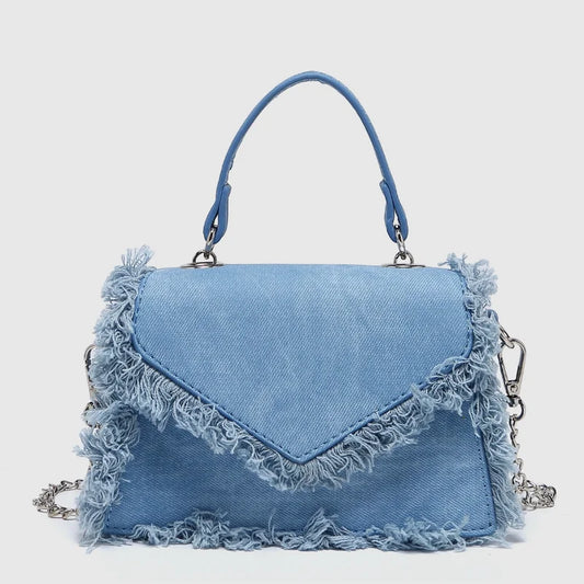 2025 Cross-Retro Mini Denim Tassel Crossbody Bag