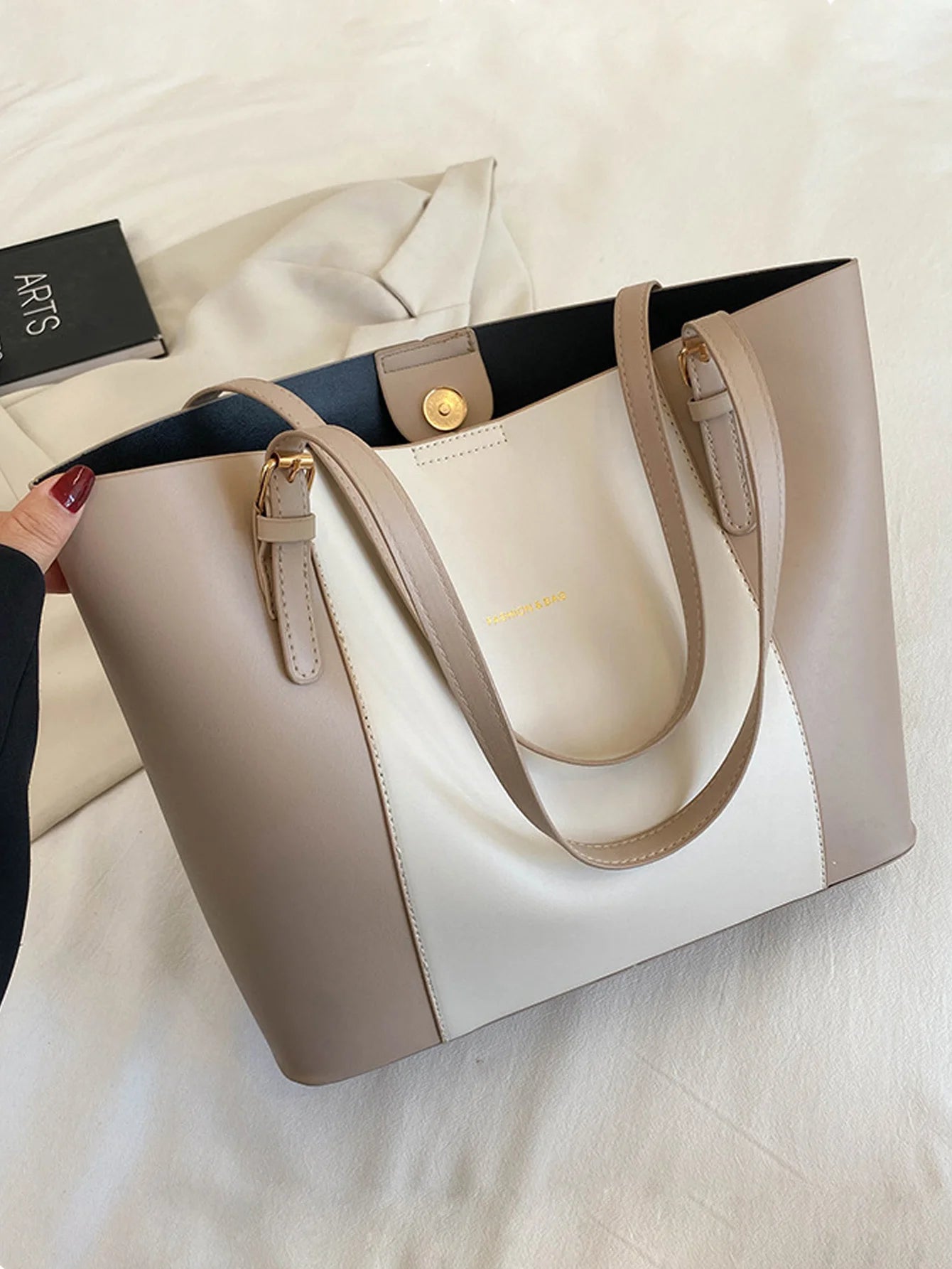 SHI Elegant Leather Satchel Bag