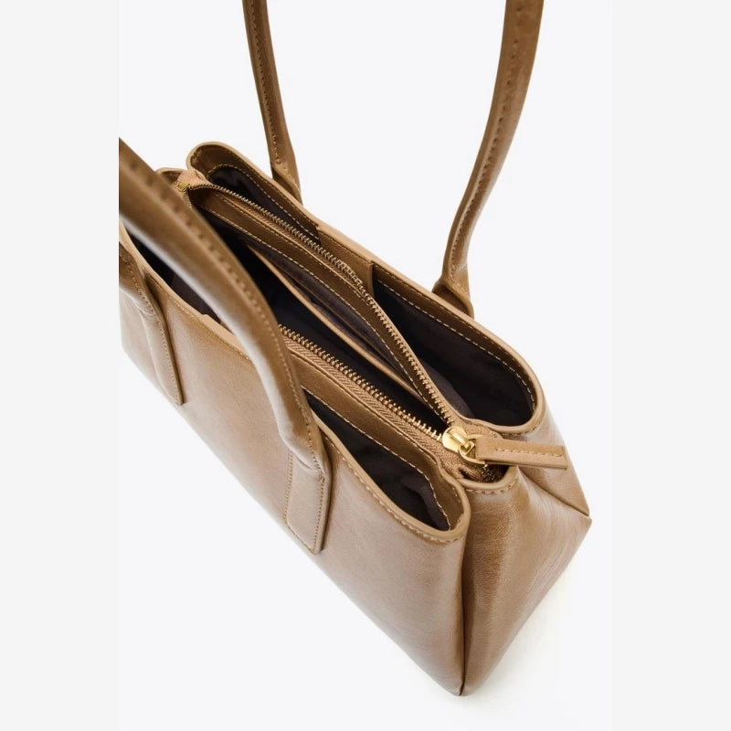 Crackle-Effect City Bag